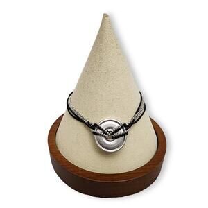 Black and Silver Disc Bracelet